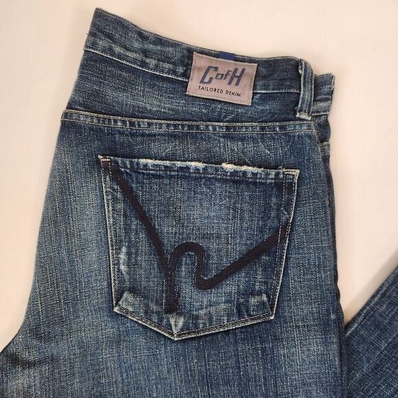 Citizens Of Humanity Mens Full Button Tailored Denim Straight Fit Evans Jeans 36 - Picture 4 of 8